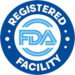 FDA registered facility badge supplied by the vendor