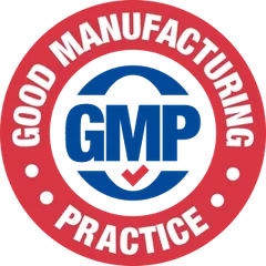 GMP badge supplied by the vendor
