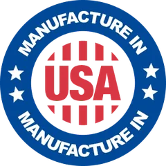 Made in USA badge supplied by the vendor