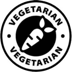 Vegetarian badge supplied by the vendor